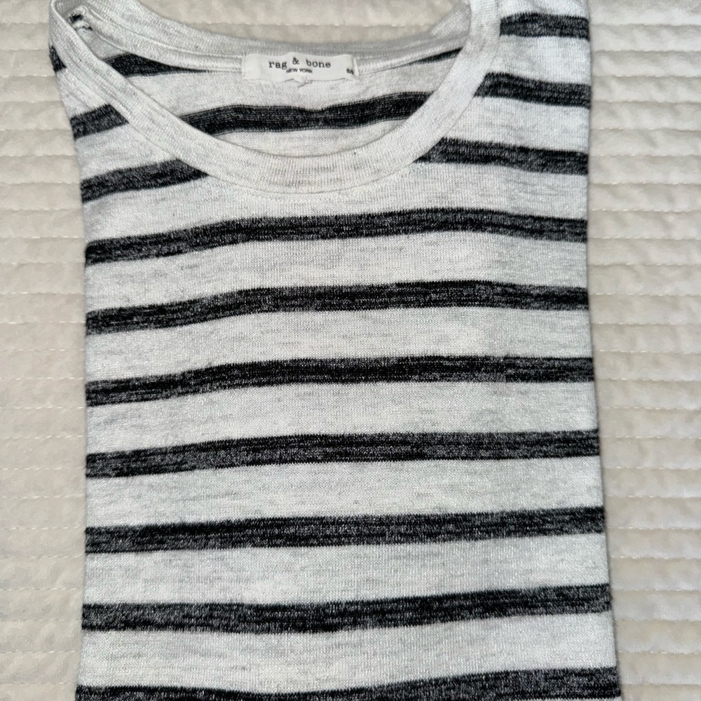 Rag & Bone striped t-shirt/ size small - Picture 2 of 6
